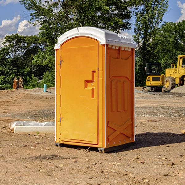 how often are the porta potties cleaned and serviced during a rental period in Austinburg